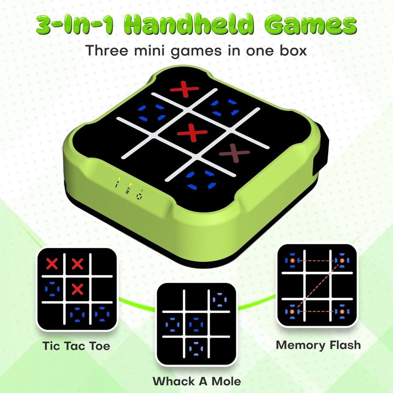 Bacare Electronic Tic Tac Toe Bolt Game, Handheld Digital Board Game, Electric Puzzle Game for Educational and Memory Growth, Portable Travel Games for Car Ride, Gift Ideal for Kids and Adults - Image 3